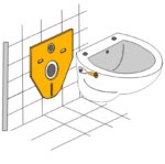 Schallschutz-Set für Wand-WC oder Bidet inkl. Montagezubehör-2569