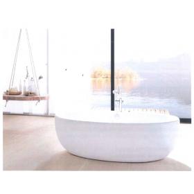 Freistehende Badewanne aus Sanitäracryl Größe 1860x890mm Farbe weiss-0