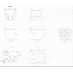 Design Wand WC- Set inkl.WC-Sitz mit Absenkautomatik-1781