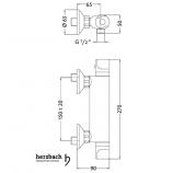 Brausethermostat Aufputz Herzbach Kappa Basic-2590